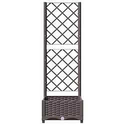 Acheter Maison Chic Jardinière,Bac à fleurs avec treillis - pot de fleur Marron 40x40x121,5 cm PP -GKD97917