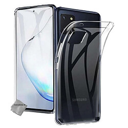 Htdmobiles Coque silicone gel fine pour Samsung Galaxy Note 10 Lite + film ecran - TPU TRANSPARENT