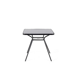 Acheter Beliani Table de jardin Verre Noir LIVO