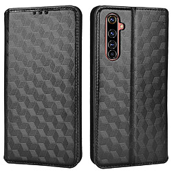 Etui en PU + TPU motif à losanges avec support, noir pour votre Realme X50 Pro 5G/X50 Pro Player