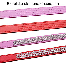 Avis Wewoo Collier Chien & Chat Magenta Les produits d'animal familier de de clouté par diamant d'unité centrale, taille: S, 1.5 * 37cm