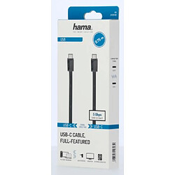 HAMA Câble USB-C Full-Featured, USB 3.2 Gen1, 5Gbit/s, 0,75m