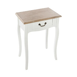 Atmosphera, Createur D'Interieur Table de chevet Chrysa - L. 47 x H. 65 cm - Blanc pas cher