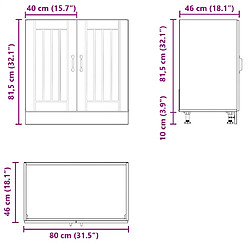 vidaXL Meuble de base de lavabo Lucca chêne marron bois d'ingénierie pas cher