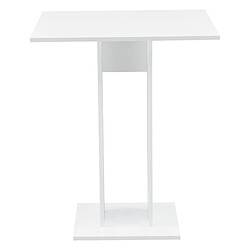 Avis Table à Manger Carrée Lindesnes 65 x 65 x 78 cm Blanc Brillant [en.casa]