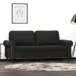 Maison Chic Canapé à 2 places,Sofa de Salon,Canapé droit Noir 140 cm Velours -GKD669228