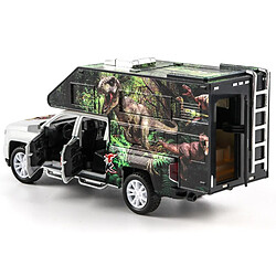 Universal 1: 32 Échelle Jurassic Dinosaur Transport Camion Modèle World Moulding Vehicle Jouet en alliage Voiture avec roues tirées à chaud Chariot Chariot Jouet |(Le noir)