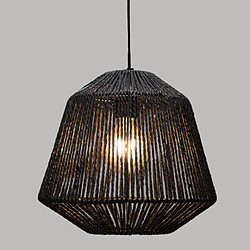 Pegane Lampe suspendue, Suspension luminaire coloris noir et métal noir - diamètre 29 x Hauteur 26,8 cm