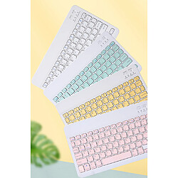 Ensemble De Peignes Clavier Souris Bluetooth 2,4 GHz Pour IPad 10 Pouces Blanc pas cher