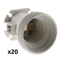 ZENITECH lot 20 douilles de chantier E27 Douilles de chantier - Lot de 20 - Type E27 - Sans bague