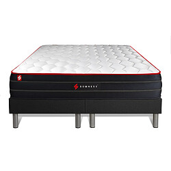 Somness Ensemble double sommier + matelas BOOST ressorts ensachés et mémoire de forme 180x200