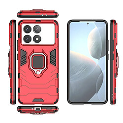 Htdmobiles Coque pour Xiaomi Poco F6 Pro 5G / Redmi K70 5G / K70 Pro 5G / K70S - housse etui rigide anti choc + film ecran - ROUGE