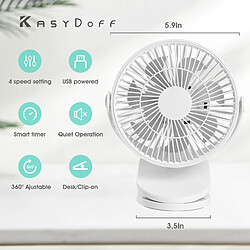 Avis Universal Ventilateur de poussette avec 4 vitesses ventilateur de minitable silencieux à 360 ° batterie pivotante moteur électrique rechargeable