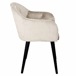 Avis Paris Prix Fauteuil Design en Velours Glany 81cm Beige