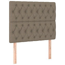 Maison Chic Lot de 2 Têtes de lit design pour chambre - Décoration de lit Taupe 100x7x78/88 cm Tissu -MN99197