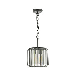 Luminaire Center Suspension Naeva Cristal, noir mat