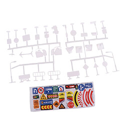 Acheter 28 pcs / pack panneaux de signalisation en plastique panneau de signalisation miniatures enfants jouet éducatif un