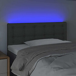 Avis Maison Chic Tête de lit scandinave à LED,meuble de chambre Gris foncé 90x5x78/88 cm Tissu -MN72625