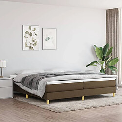 vidaXL Cadre de lit sans matelas marron foncé 200x200 cm tissu