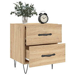 Avis Maison Chic Lot de 2 Tables de chevet,Table de nuit,Table d'appoint pour salon chêne sonoma 40x35x47,5 cm -MN53495