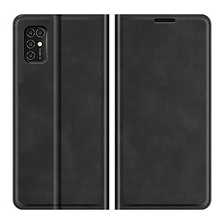 Etui en PU Toucher cutané auto-absorbé avec support noir pour votre ZTE Blade V2020 Smart