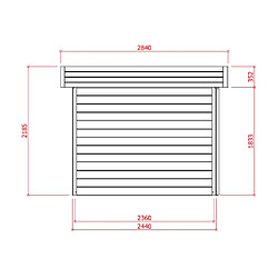 Avis Solid Abri de jardin Stockholm 28 mm autoclave 3,6 x 2,4 m