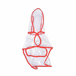 Paris Prix Imperméable pour Chien Transparent 50cm Rouge