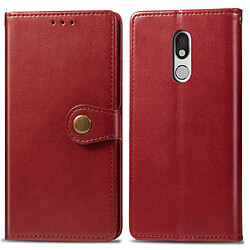 Wewoo Housse Coque Étui en cuir de couleur unie pour téléphone portable avec protection et lanièrecadre photo et fente carteporte-monnaie et support LG Stylo 5 rouge