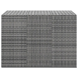 vidaXL Boîte à coussins de jardin Résine tressée 145x100x103 cm Gris