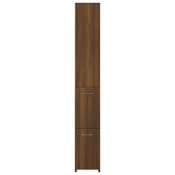 Maison Chic Armoire de bain,Meuble de rangement de salle de bain,Meuble haut chêne marron 25x26,5x170 cm bois d'ingénierie -GKD237793 pas cher