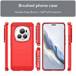 Htdmobiles Coque pour Honor Magic 6 Pro 5G - housse etui silicone gel carbone + verre trempe - ROUGE