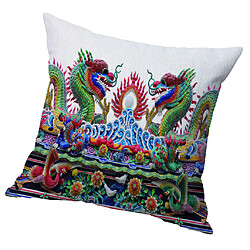 Velvet Animal Imprimé Coussin Housse Coussin Sham Taie D'oreiller 45cm Dragon