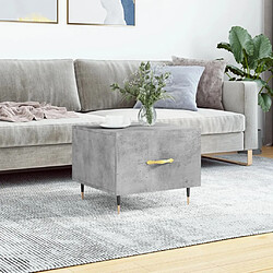 Maison Chic Table basse,Table Console Table d'appoint, Table pour salon gris béton 50x50x40 cm bois d'ingénierie -MN23611