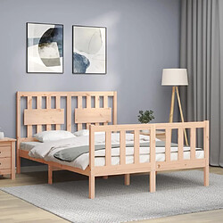 Acheter Maison Chic Cadre/structure de lit avec tête de lit pour adulte - Lit Moderne Chambre 140x200 cm bois massif -MN43092