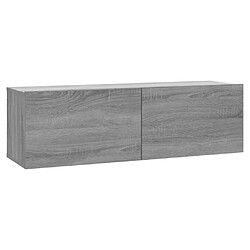 vidaXL Armoire murale TV Sonoma gris 100x30x30 cm Bois d'ingénierie