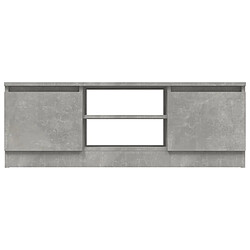 Acheter vidaXL Meuble TV avec porte Gris béton 102x30x36 cm