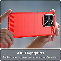 Acheter Htdmobiles Coque pour Honor X6b - housse etui silicone gel carbone + verre trempe - ROUGE