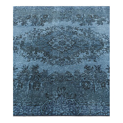 Vidal Tapis de laine 279x155 Bleu Ultra Vintage pas cher