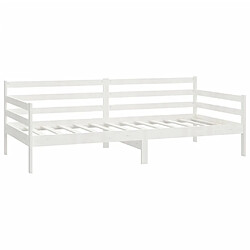 Acheter vidaXL Lit de jour sans matelas blanc 90x200 cm bois de pin massif