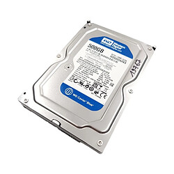 Disque Dur 500Go SATA 3.5 Western Digital Caviar Blue WD5000AAKS-22V1A0 7200rpm 16Mo - Reconditionné