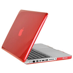 Wewoo Housse Étui rouge pour Macbook Pro 13,3 pouces 3 en 1 Crystal Hard Shell boîtier de protection en plastique avec clavier de et prise de poussière de port