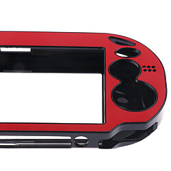 Avis boîtier en plastique plaqué en aluminium brossé protéger la couverture pour ps vita rouge