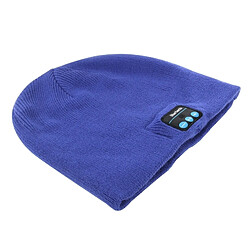 Avis Wewoo Bonnet Connecté bleu pour le garçon et la fille les adultes Chapeau tricoté chaud d'hiver de Bluetooth avec micro