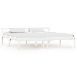 vidaXL Cadre de lit sans matelas blanc bois massif de pin 180x200 cm