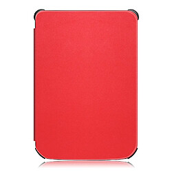 Coque en TPU + PU couleur unie rouge pour votre PocketBook 616/627/632/632 Plus