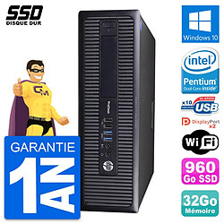 PC HP ProDesk 600 G1 SFF Intel Pentium G3220 RAM 32Go SSD 960Go Windows 10 Wifi - Occasion