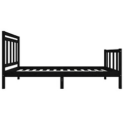 Acheter vidaXL Cadre de lit sans matelas noir bois massif 90x200 cm