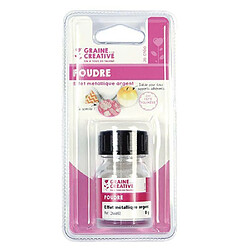 Acheter Graines Creatives Poudre effet métallique argent pour pâte polymère - 8 g