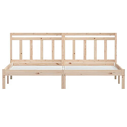 Avis vidaXL Cadre de lit sans matelas bois massif 160x200 cm