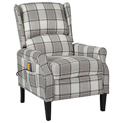 Maison Chic Fauteuil de massage inclinable,Fauteuil luxe de relaxation Gris Tissu -MN37873